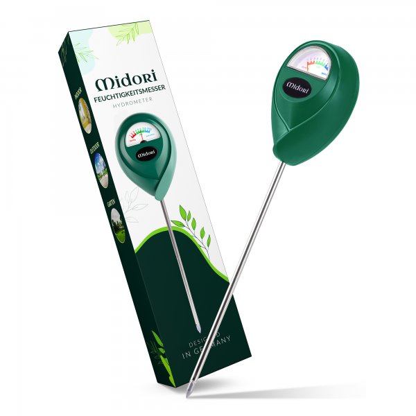Boden-Feuchtigkeitsmesser Messgerät Hydrometer Grün 17,5 cm Sonde