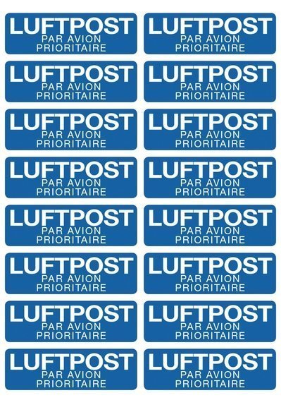 HERMA 15035 Textetiketten Mit Luftpost 12 x 40 mm 1600 Stück