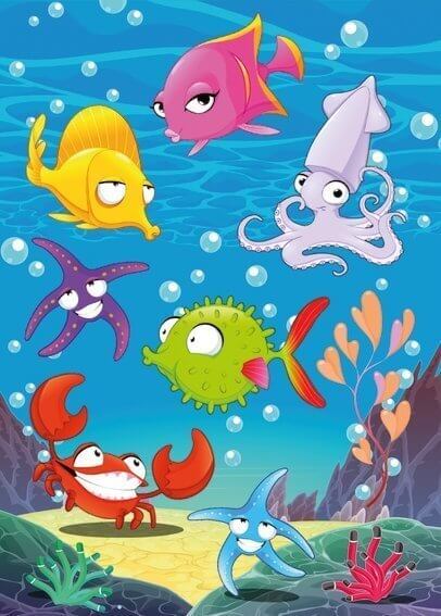 HERMA 3164 10x Sticker MAGIC Sea Animals Wackelaugen