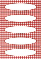 HERMA 3639 10x Küchenetiketten Vichy- Karo rot