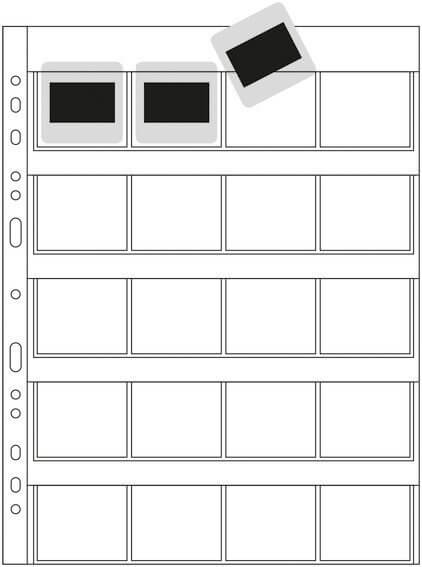 HERMA 7699 Diahüllen für Kleinbild-Dias Folie klar/matt 100 Hüllen