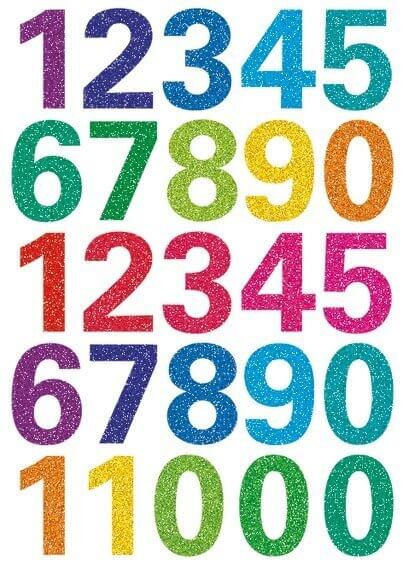 HERMA 3279 10x Sticker MAGIC Zahlen glittery