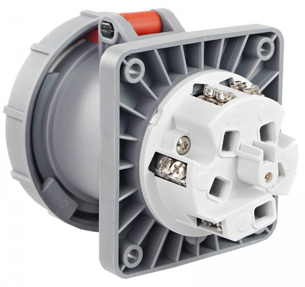 CEE-Einbausteckdose Anbaudose IP67 63A 5-polig 3P-N-E-P 415V Schraubanschluss