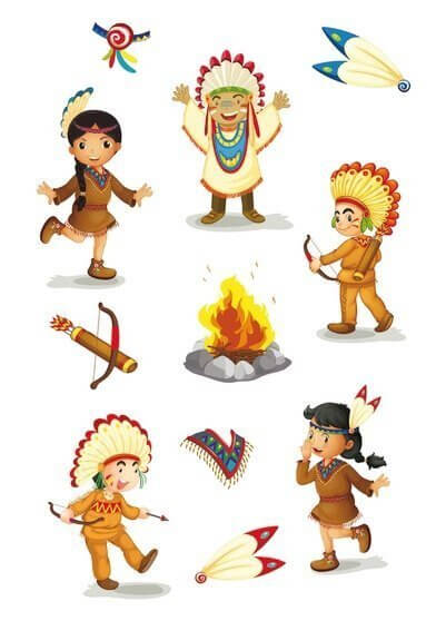 HERMA 3093 10x Sticker MAGIC Indianerkinder Stone