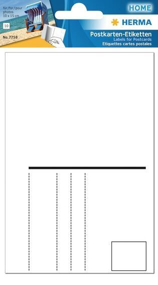 HERMA 7758 10x Postkartenetiketten 95x145 mm weiß