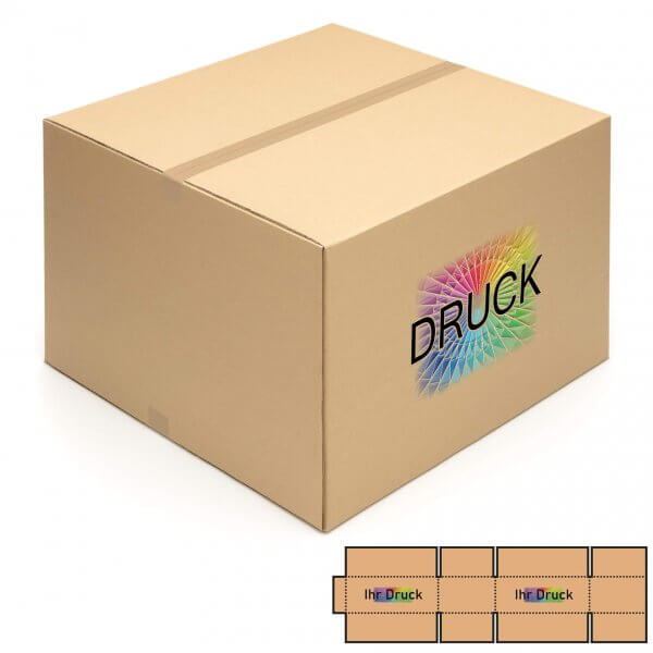 Faltkarton 700 x 700 x 200-500 mm (2-wellig) mit Digitaldruck