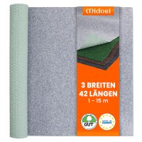 Rasenteppich Kunstrasen-Teppich Grau Drainage-Noppen Outdoor Balkon 1490 g/m² Rasenteppich Kunstrasen-Teppich Grau Drainage-Noppen Outdoor Balkon 1490 g/m²