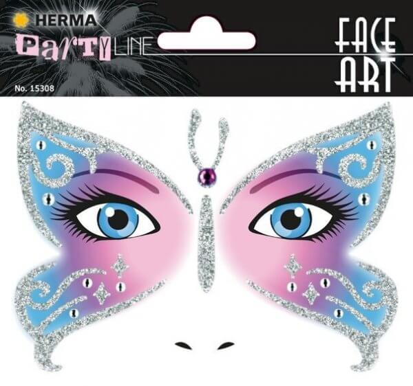 HERMA 15308 5x Face Art Sticker Butterfly