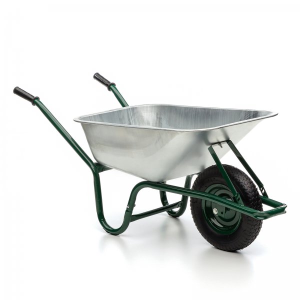 MIDORI® Schubkarre Bauschubkarre Gartenschubkarre 100 L / 210 kg verzinkt