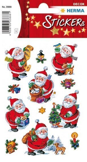 HERMA 3888 10x Sticker DECOR Lustiger Nikolaus