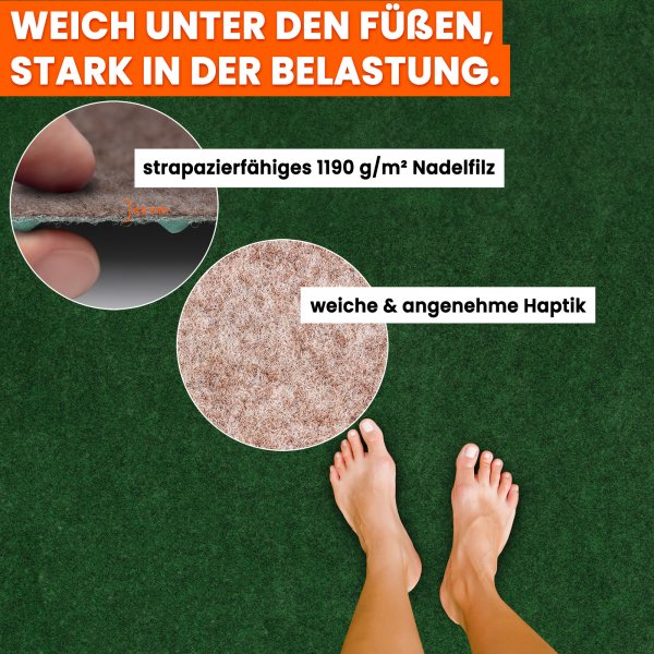 Rasenteppich Kunstrasen Beige Drainage-Noppen Outdoor Balkon