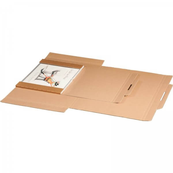 Kartonversandtasche für Kalender 620 x 420 x 10 mm DIN A2 mit Aufreißfaden & Steckverschluss