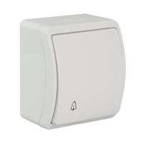 Klingeltaster 1-Fach Aufputz 62x75x47mm 250V 10A Weiß IP44 Klingeltaster 1-Fach Aufputz 62x75x47mm 250V 10A Weiß IP44