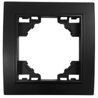 Rahmen 1-Fach für Steckdosen Schalter Unterputz 91x91x8,5mm Schwarz Matt Rahmen 1-Fach für Steckdosen Schalter Unterputz 91x91x8,5mm Schwarz Matt