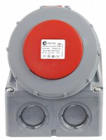Preview: CEE-Wandsteckdose Aufputz IP67 63A 5-polig 3P-N-E-P 415V Schraubanschluss Preview: CEE-Wandsteckdose Aufputz IP67 63A 5-polig 3P-N-E-P 415V Schraubanschluss