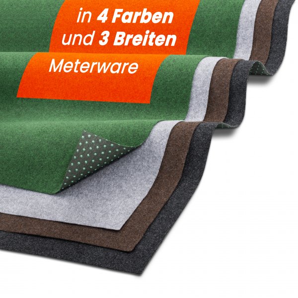Rasenteppich Kunstrasen-Teppich Drainage-Noppen Outdoor Balkon 1490 g/m²