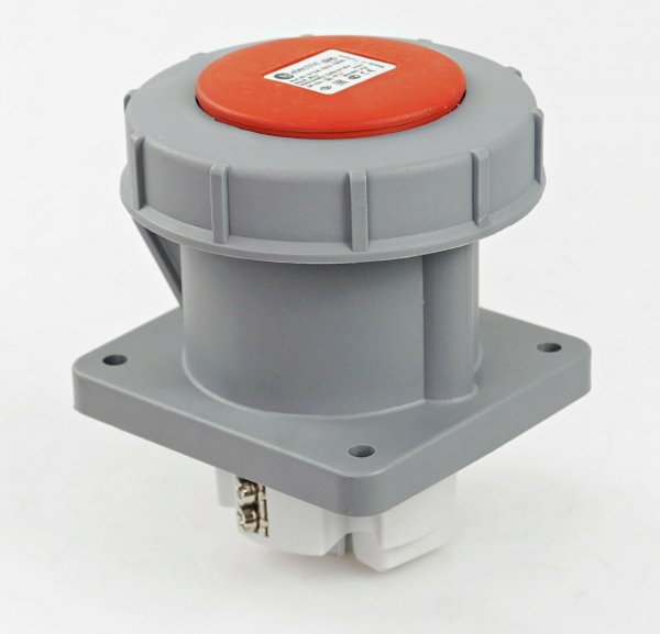 CEE-Einbausteckdose Anbaudose IP67 63A 5-polig 3P-N-E-P 415V Schraubanschluss