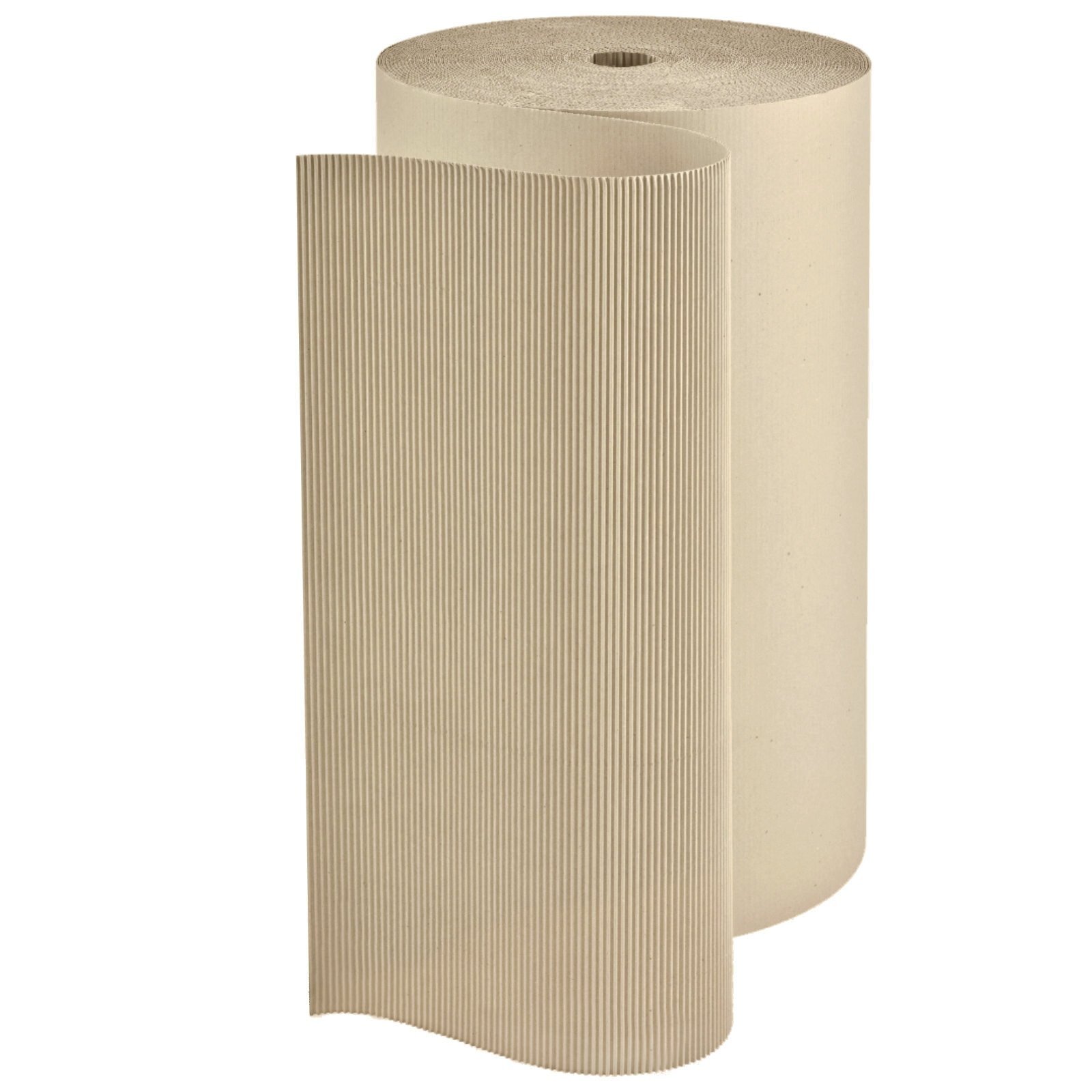 1x Rollenwellpappe Wellpappe Packpolster auf Rolle 100cm x 70m B-Welle Feinwelle 