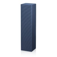 Faltschachtel für 1 Flasche 90x90x355 mm offene Welle Blau