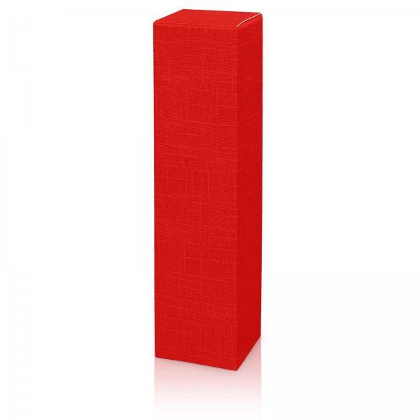 Faltschachtel für 1 Flasche 90x90x355 mm strukturgeprägt Rot