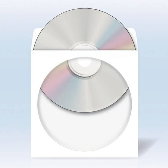 HERMA 1141 CD/DVD-Papierhüllen mit Klebefläche 1000 Stück Weiß