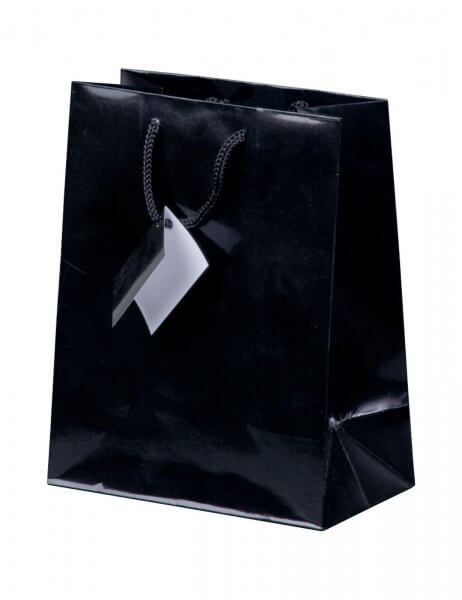 Geschenktüte in Schwarz Hochglanz 180 x 100 x 227 mm
