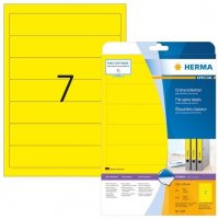 HERMA 5091 Ordneretiketten A4 192x38 mm gelb Papier matt blickdicht 140 Stück