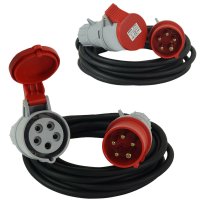 CEE-Verlängerungskabel Starkstrom 16A 400V 5-polig 5x2,5mm² Phasenwender 15m CEE-Verlängerungskabel Starkstrom 16A 400V 5-polig 5x2,5mm² Phasenwender 15m