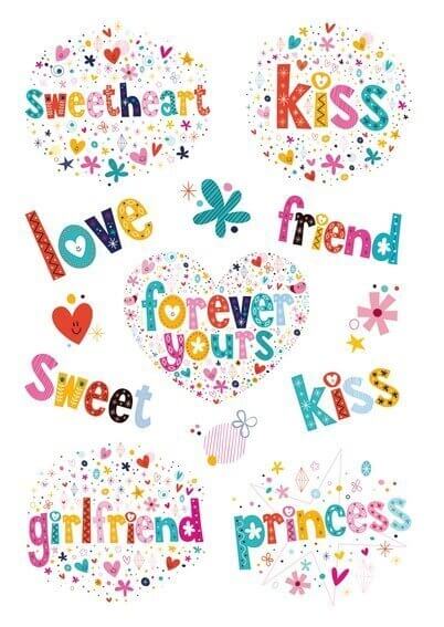 HERMA 3096 10x Sticker MAGIC Greetings Folie beglimmert
