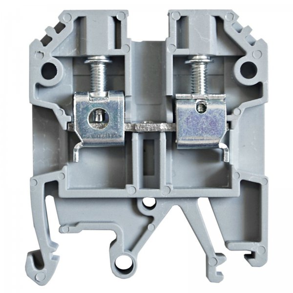 Durchgangsklemme Schraubanschluss 2 Anschlüsse 4mm² Querschnitt Grau