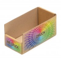 Regalkarton 200 x 100 x 100 mm (Außenmaß) mit Digitaldruck Regalkarton 200 x 100 x 100 mm (Außenmaß) mit Digitaldruck