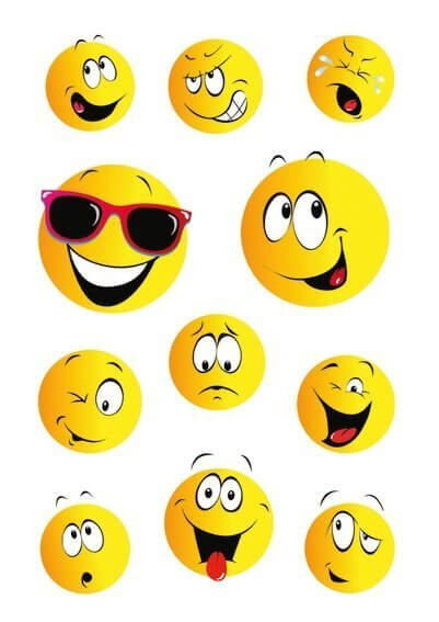 HERMA 15042 10x Sticker DECOR Happy Face