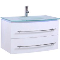 Midori Badmöbel Set Unterschrank Waschtisch Weiß Hochglanz 70 cm Midori Badmöbel Set Unterschrank Waschtisch Weiß Hochglanz 70 cm