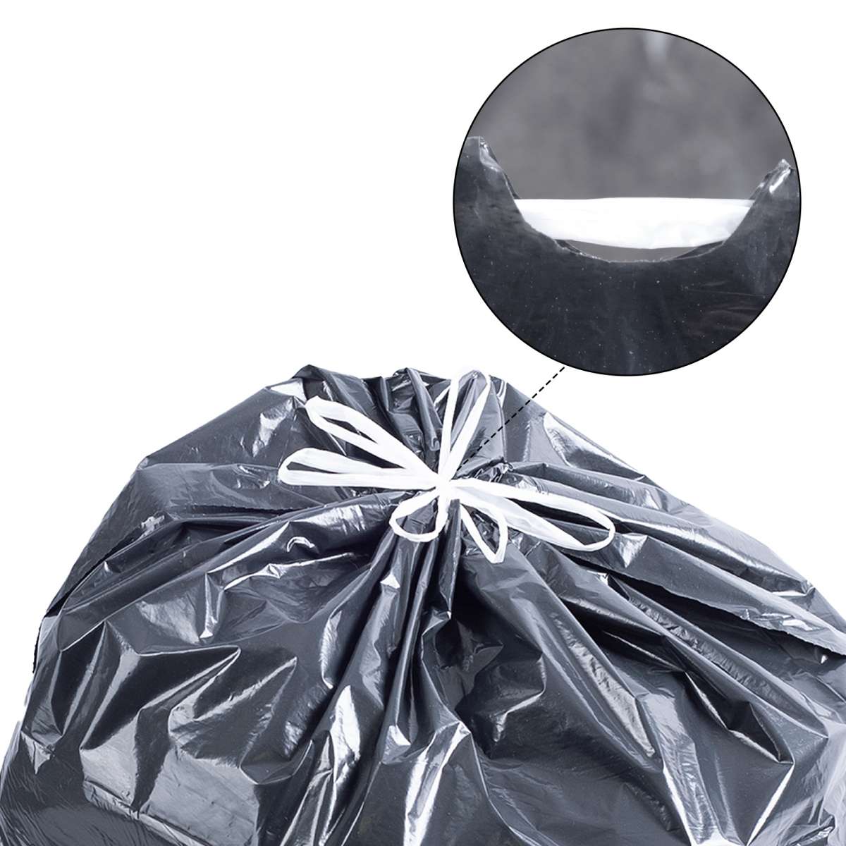 Sacs Poubelle à Cordon Blanc 3 Gallons - Lot De 60 - Résistants, Pour Déchets Généraux