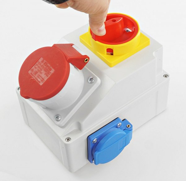 Disjoncteur Thermique Poppstar 3 Pôles 400V 16A 56°C - Protection Contre La Surchauffe Des Enrouleurs De Câble