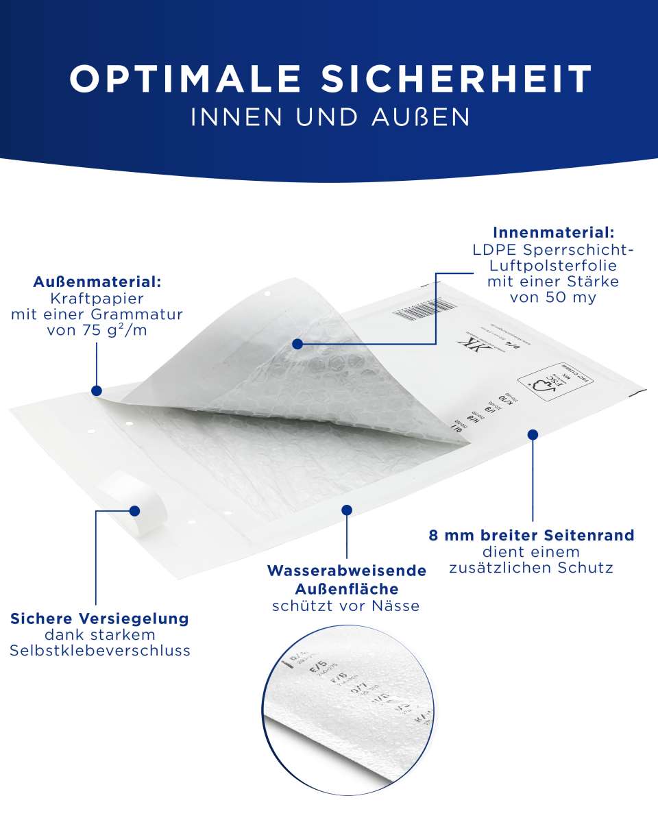 Luftpolstertaschen D4 200x275 mm Braun Luftpolstertaschen D4 200x275 mm Braun