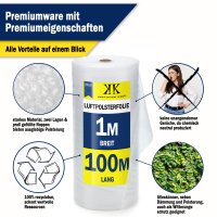 Vorschau: Luftpolsterfolie 100 cm x 100 m (60 my) Vorschau: Luftpolsterfolie 100 cm x 100 m (60 my)