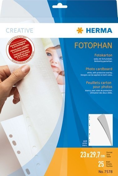 HERMA 7578 Fotokarton 230x297 mm weiß 25 Blatt