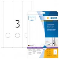 HERMA 5135 Ordneretiketten A4 61x297 mm weiß Papier matt blickdicht 75 Stück