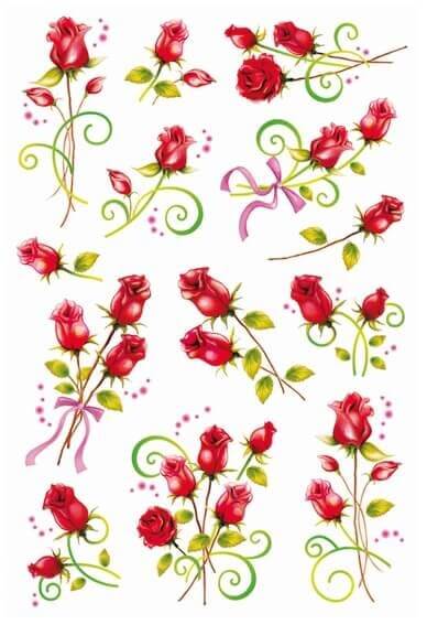 HERMA 3347 10x Sticker DECOR Rosen Folie