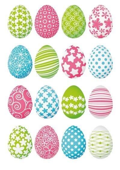 HERMA 3717 10x Sticker DECOR Fröhliche Bunte Ostereier Folie