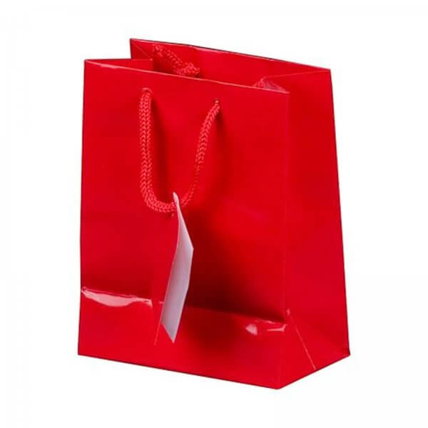 Geschenktüte in Rot Hochglanz 180 x 100 x 227 mm