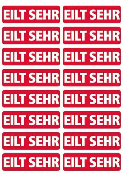 HERMA 15036 Textetiketten Eilt sehr 12 x 40 mm 1600 Stück