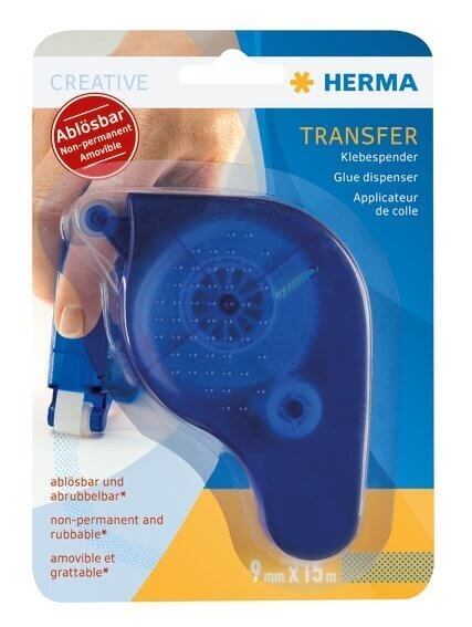 HERMA 1067 Klebespender Transfer 15 m ablösbar Blau