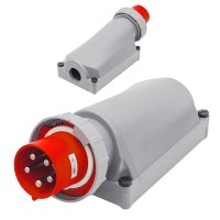 CEE-Wandstecker IP67 125A 5-polig 3P+N+E+P Schraubanschluss CEE-Wandstecker IP67 125A 5-polig 3P+N+E+P Schraubanschluss