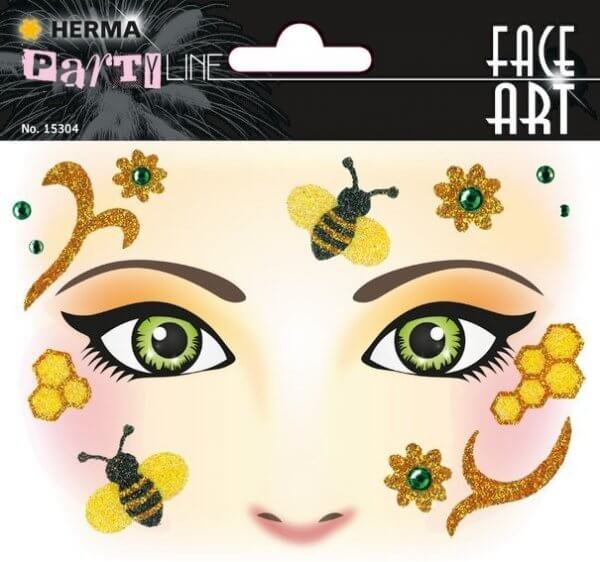 HERMA 15304 5x Face Art Sticker Honey bee