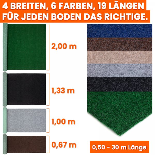 Rasenteppich Kunstrasen Beige Drainage-Noppen Outdoor Balkon