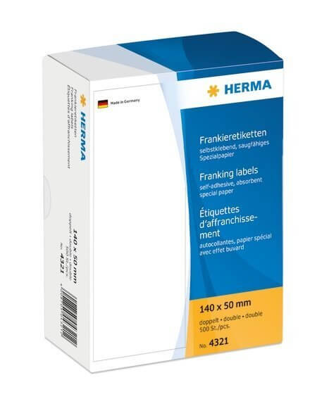 HERMA 4321 Frankieretiketten doppelt 140x50 mm 500 Stück